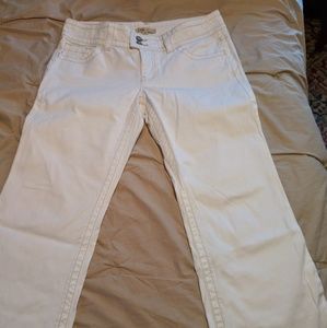 White Cabi jeans with detailed stitching